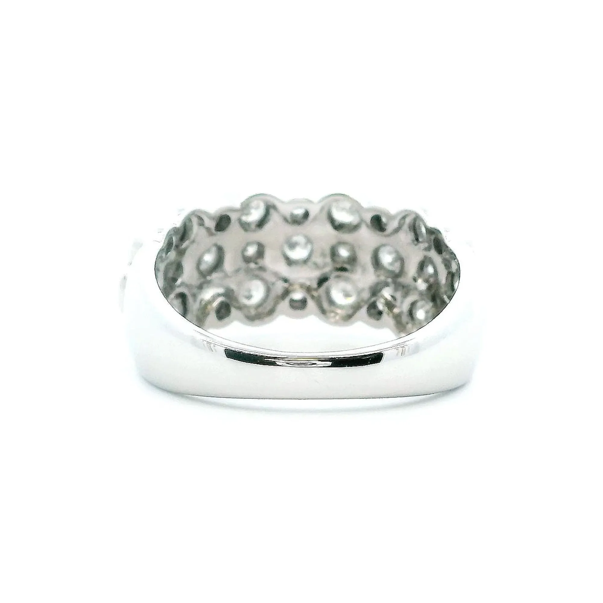 14K White Gold 0.51cttw. Diamond Multi Bubble Fashion Ring