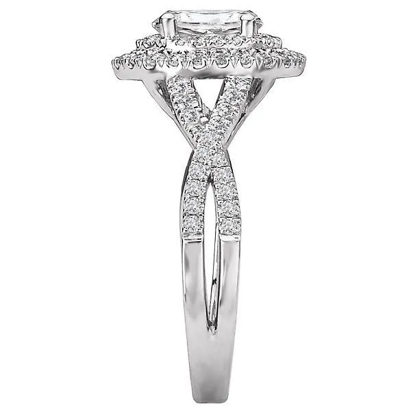 14kt Double Halo Engagement Ring
