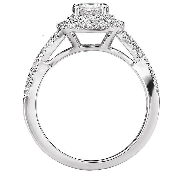 14kt Double Halo Engagement Ring