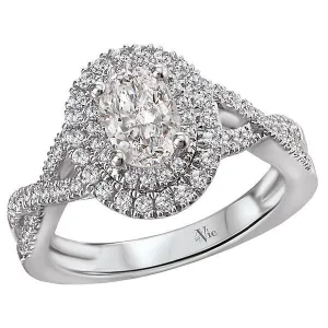 14kt Double Halo Engagement Ring