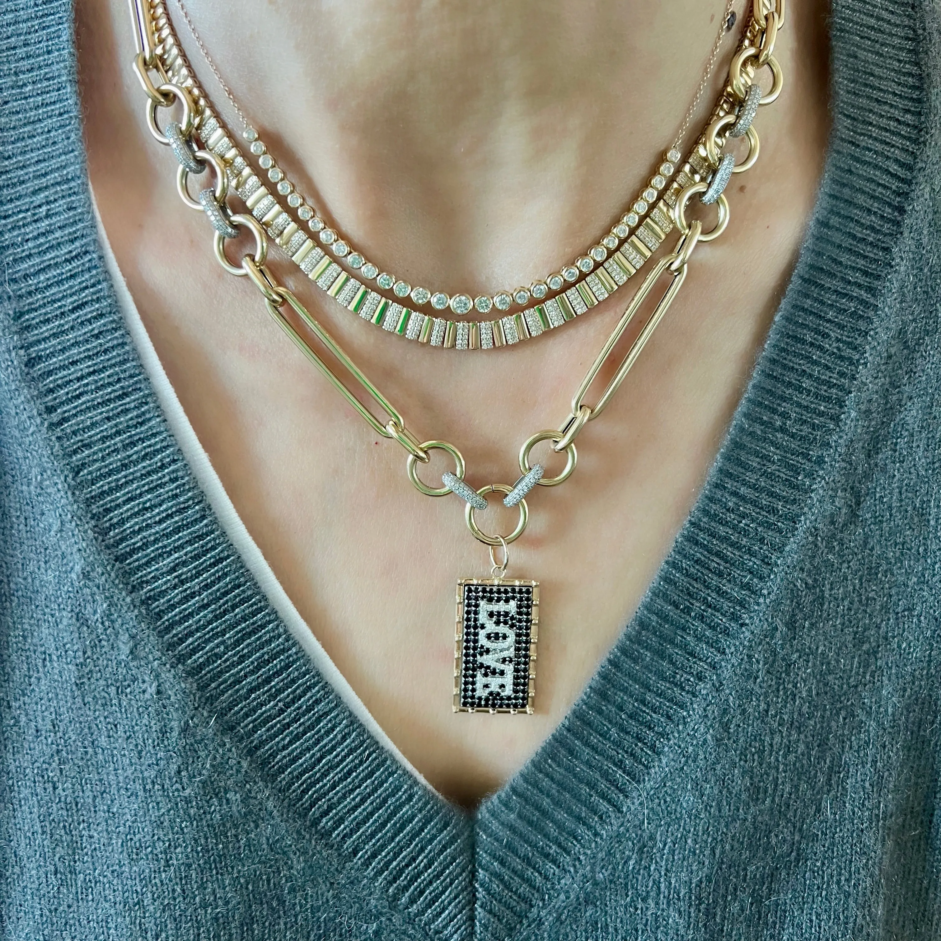 14KT Gold Diamond Fia Necklace