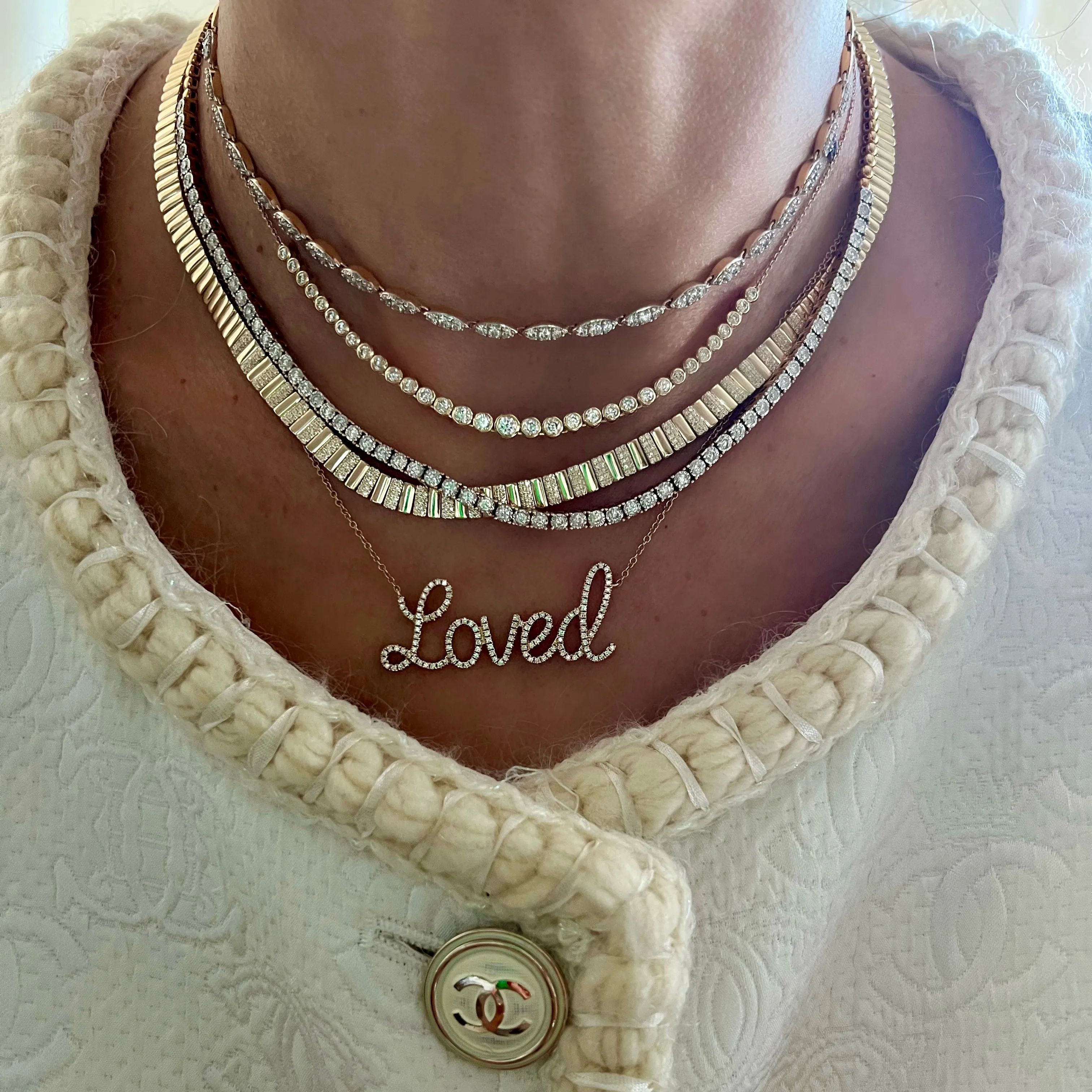 14KT Gold Diamond Fia Necklace