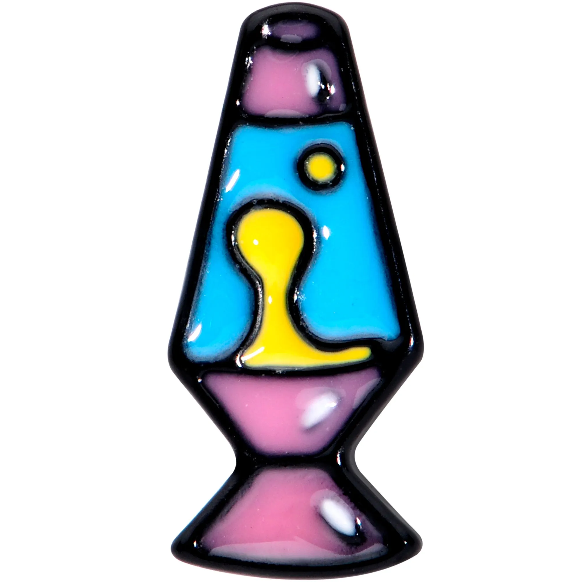 16 Gauge 1/4 Black Retro Lava Lamp Cartilage Tragus Earring