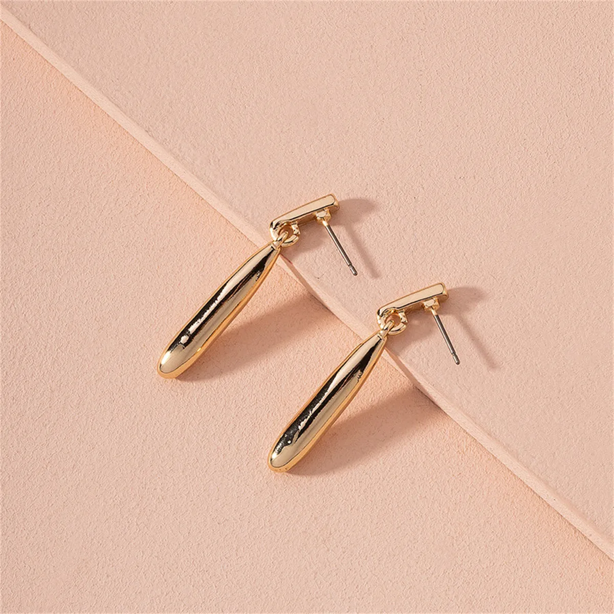 18K Gold-Plated Oval Drop Earrings