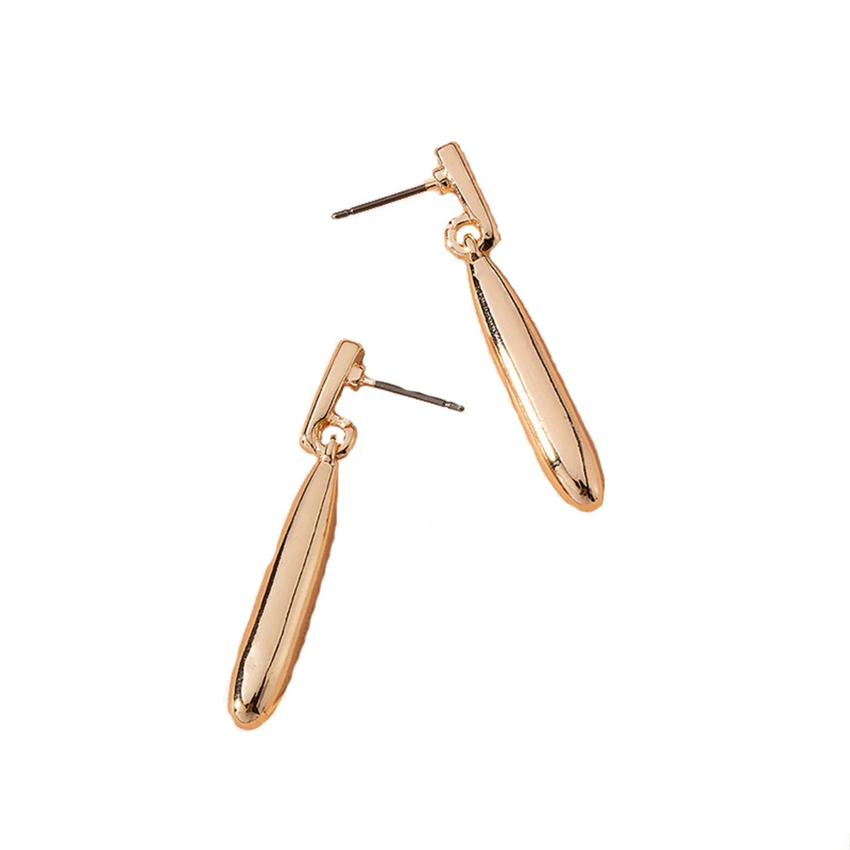 18K Gold-Plated Oval Drop Earrings