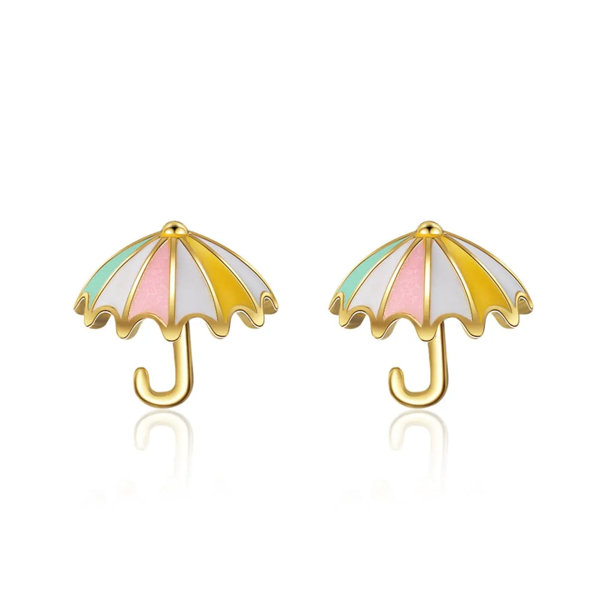 18K Gold-Plated Umbrella Stud Earrings