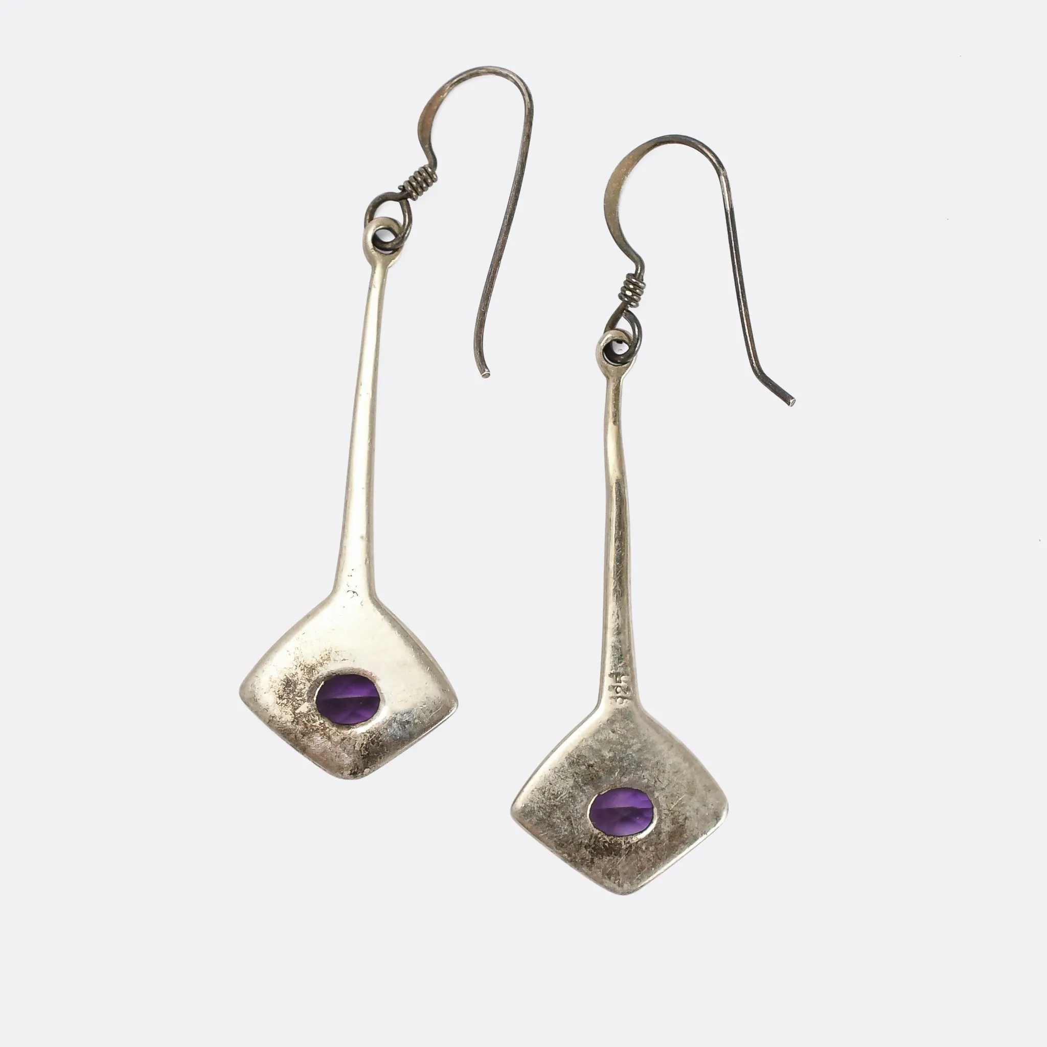 1960s Modernist Amethyst Earrings