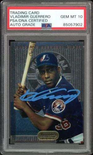 1995 Bowman's Best #2 Vladimir Guerrero RC Rookie PSA/DNA Auto Grade GEM MINT 10