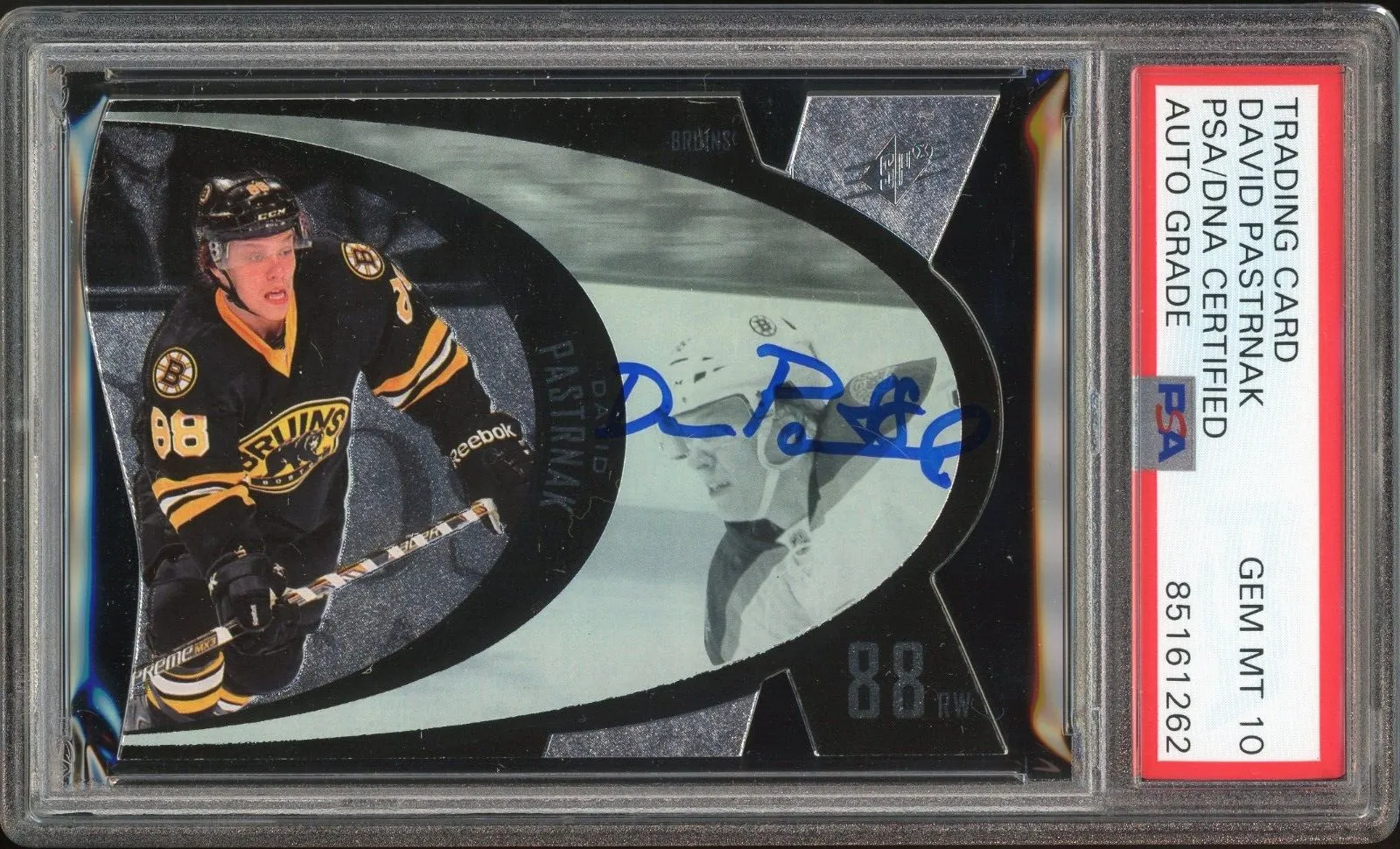 2014-15 SPx Retro #69 David Pastrnak RC Rookie On Card PSA/DNA Auto GEM MINT 10
