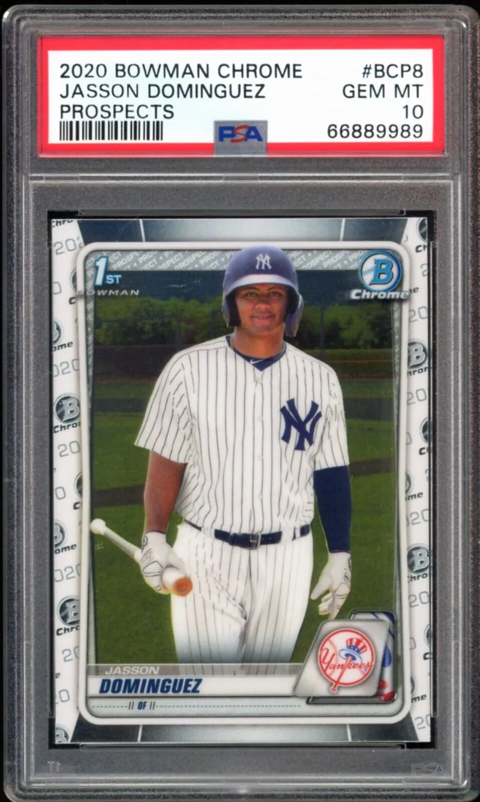 2020 Bowman Chrome #BCP8 Jasson Dominguez RC Rookie Yankees PSA 10 GEM MINT