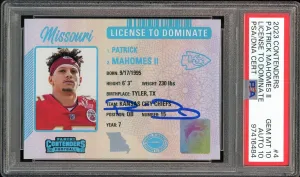 2023 Panini Contenders License Patrick Mahomes PSA 10/10 Auto GEM MINT Pop 1
