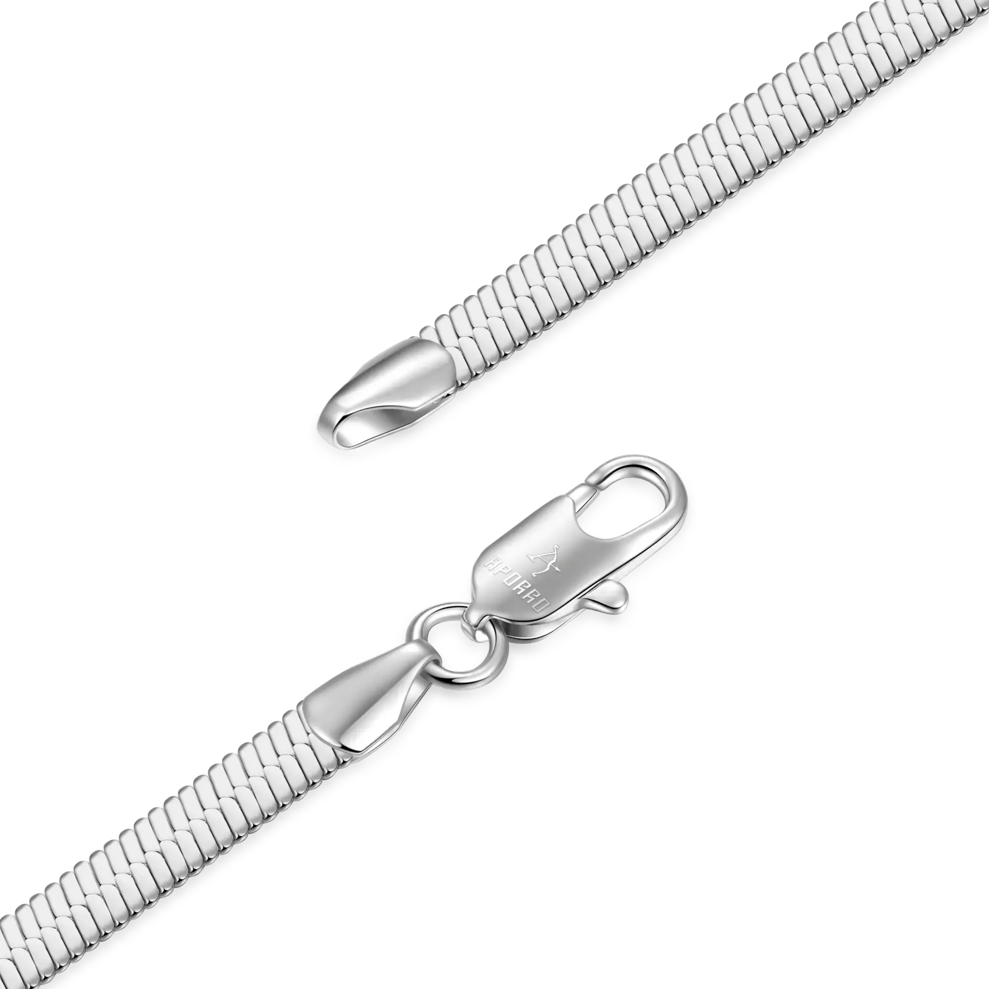 2.5mm Herringbone Chain - White Gold
