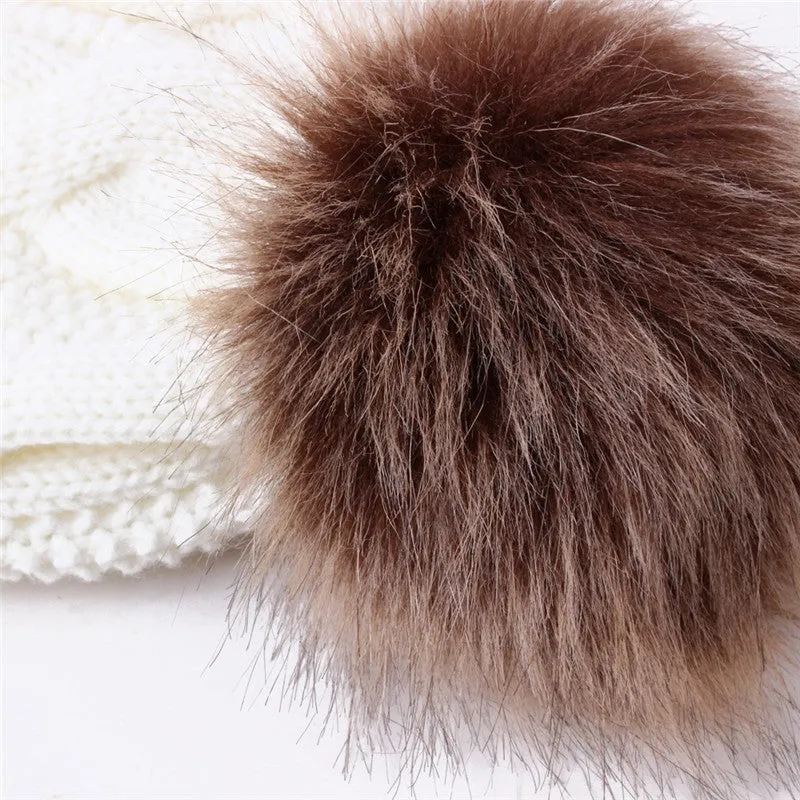 30 Pieces) Satin Weave Design Pompon Cap