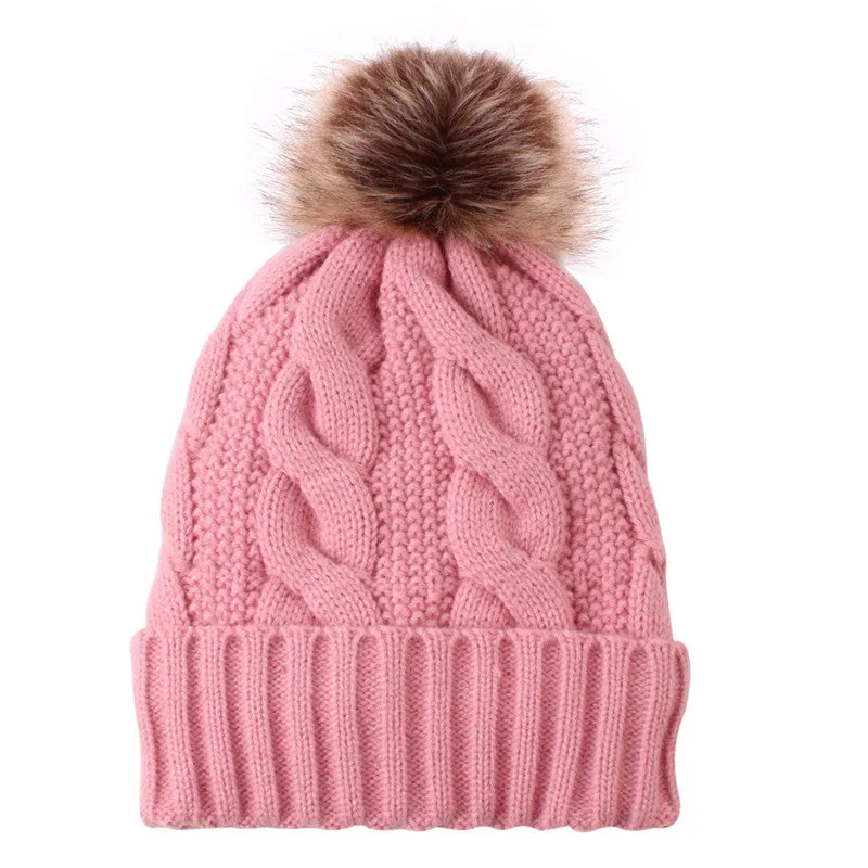 30 Pieces) Satin Weave Design Pompon Cap