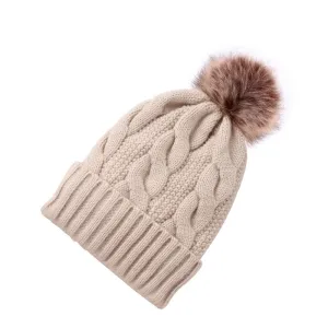 30 Pieces) Satin Weave Design Pompon Cap