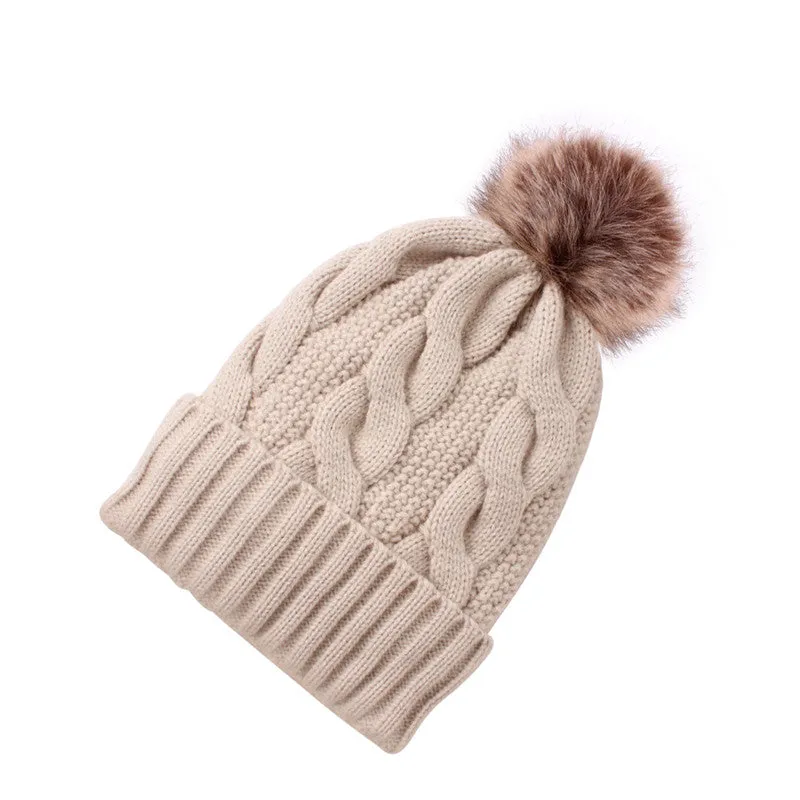30 Pieces) Satin Weave Design Pompon Cap