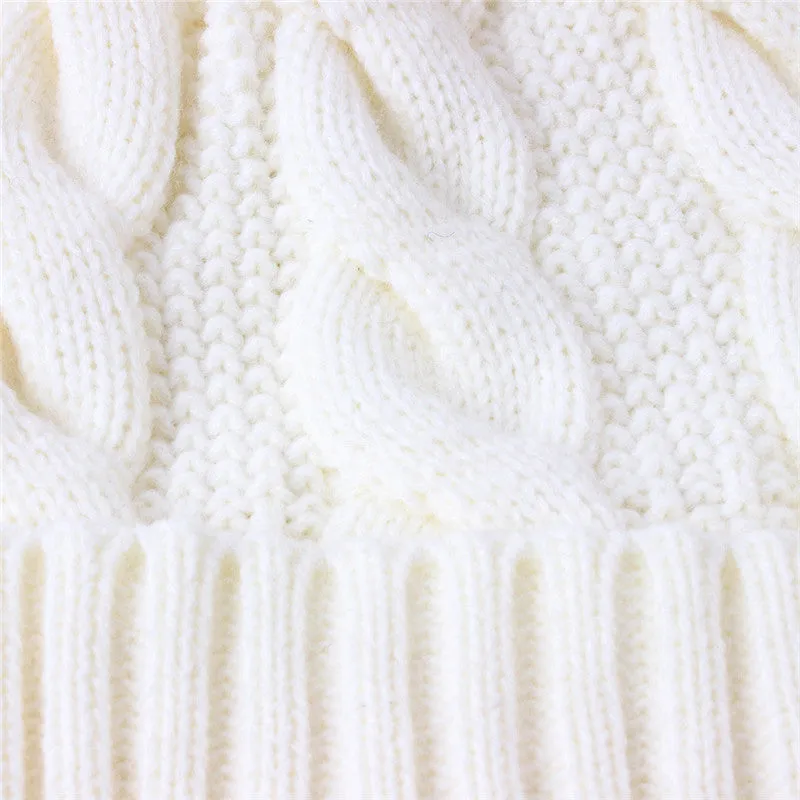 30 Pieces) Satin Weave Design Pompon Cap