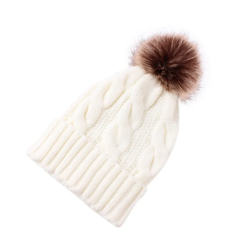 30 Pieces) Satin Weave Design Pompon Cap