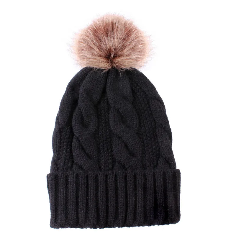 30 Pieces) Satin Weave Design Pompon Cap