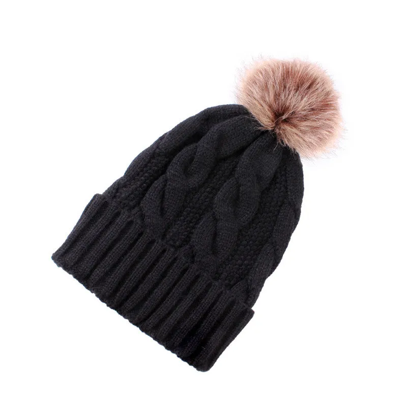 30 Pieces) Satin Weave Design Pompon Cap
