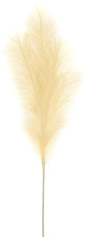 32.75"L Fabric Pampas Grass Plume Spray: Beige - FG601301