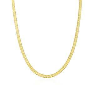 3mm Herringbone Chain - Yellow Gold