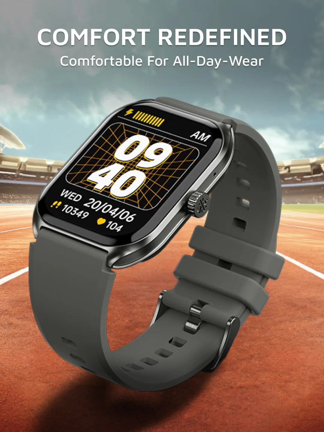 Ace X1 2.04" Amoled Display,1000 NITS, Sleek & Premium Smartwatch( Gun metal Grey)