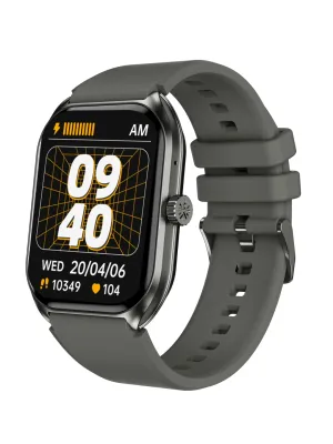 Ace X1 2.04" Amoled Display,1000 NITS, Sleek & Premium Smartwatch( Gun metal Grey)