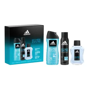 Adidas Ice Dive Giftset including an Eau de Toilette, Deo Body Spray and Shower Gel 100 ML   250 ML   150 ML