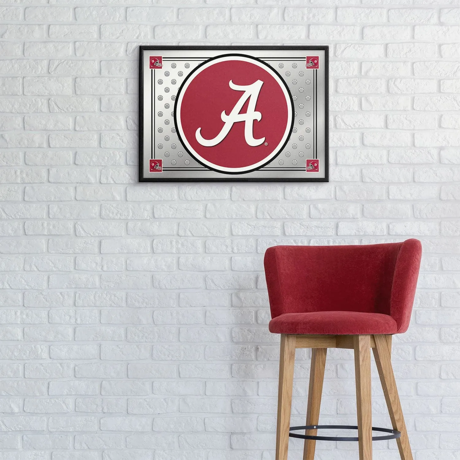 Alabama Crimson Tide: Team Spirit - Framed Mirrored Wall Sign