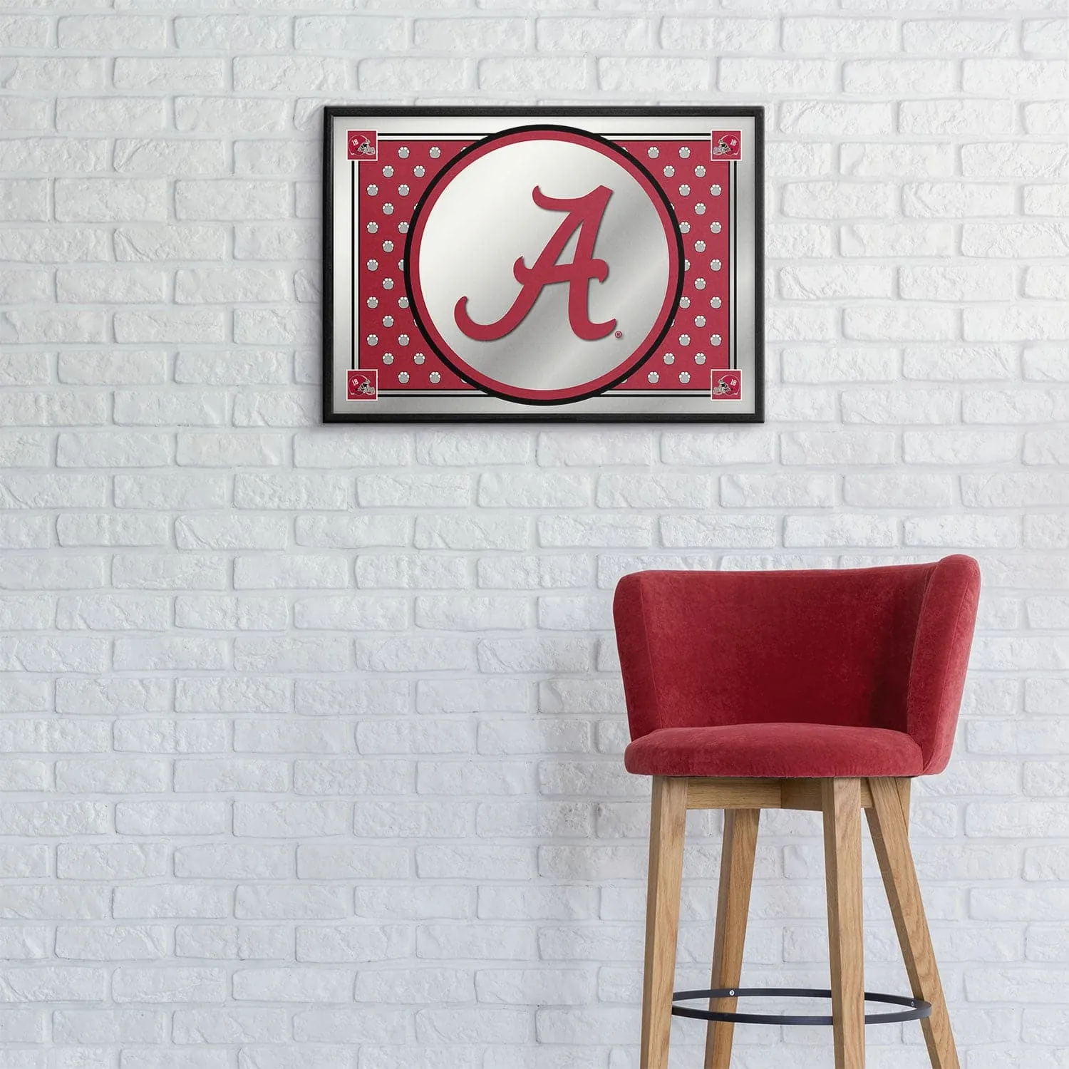 Alabama Crimson Tide: Team Spirit - Framed Mirrored Wall Sign