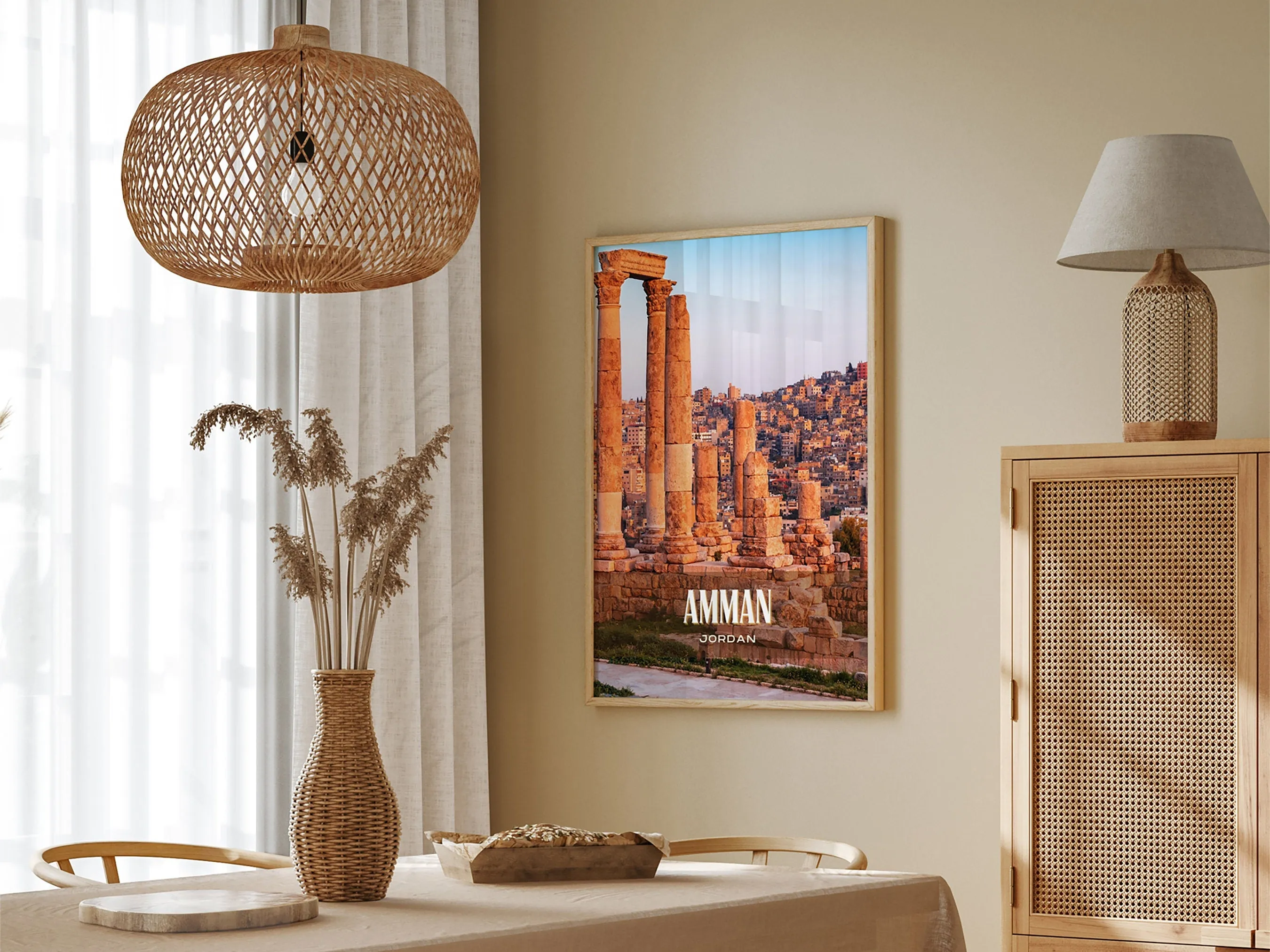 Amman Retro Wall Art, Jordan