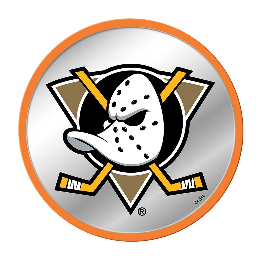 Anaheim Ducks: Secondary Logo - Modern Disc Mirrored Wall Sign