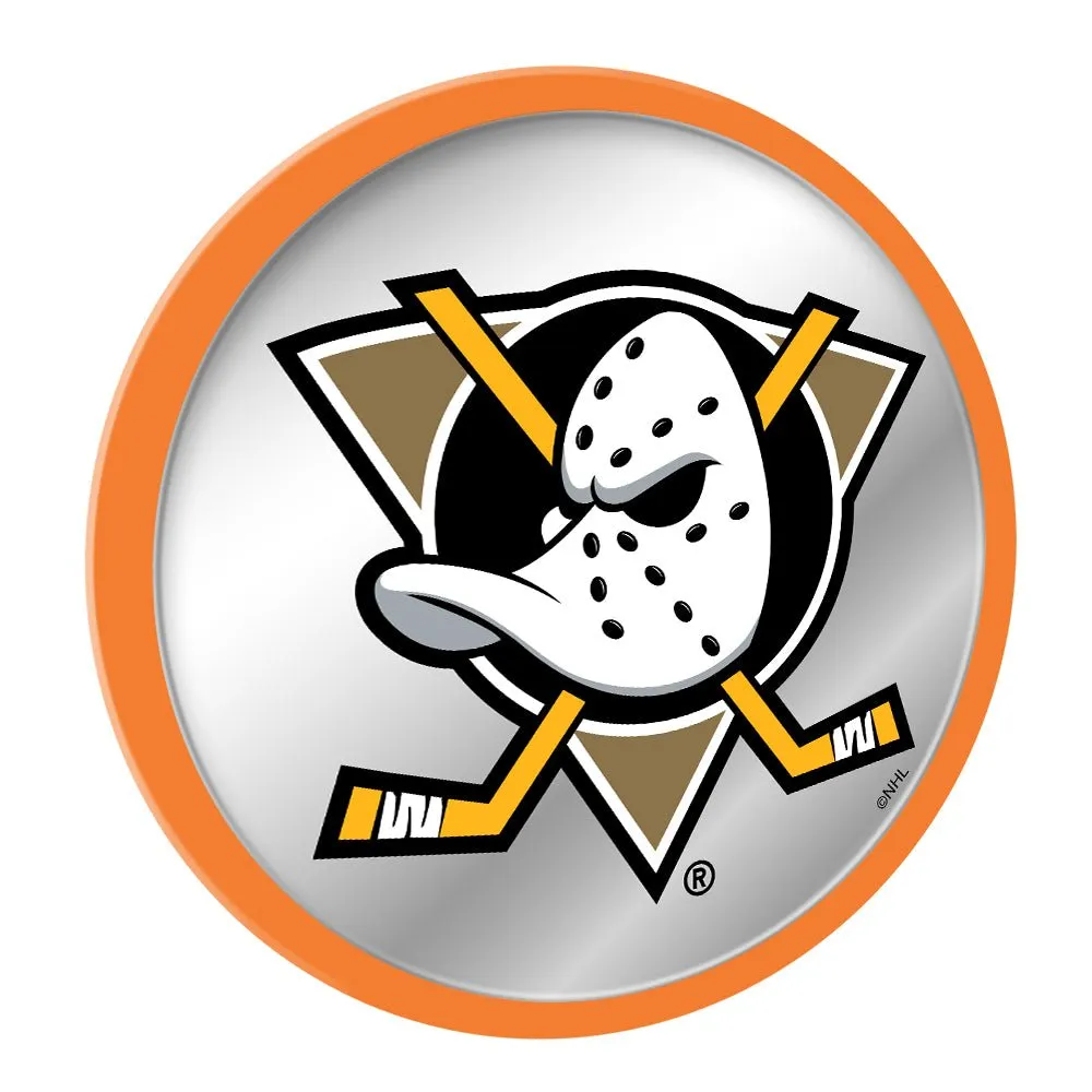 Anaheim Ducks: Secondary Logo - Modern Disc Mirrored Wall Sign