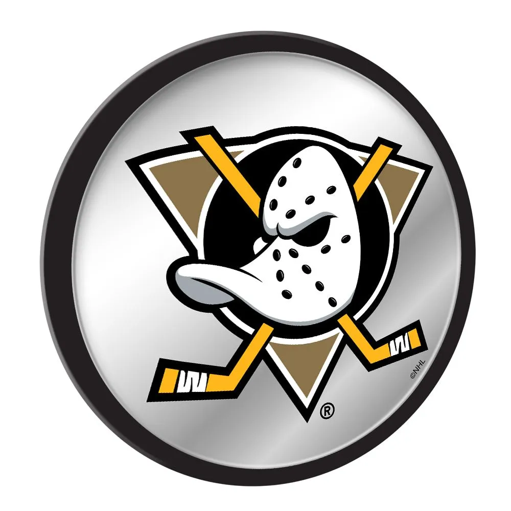 Anaheim Ducks: Secondary Logo - Modern Disc Mirrored Wall Sign