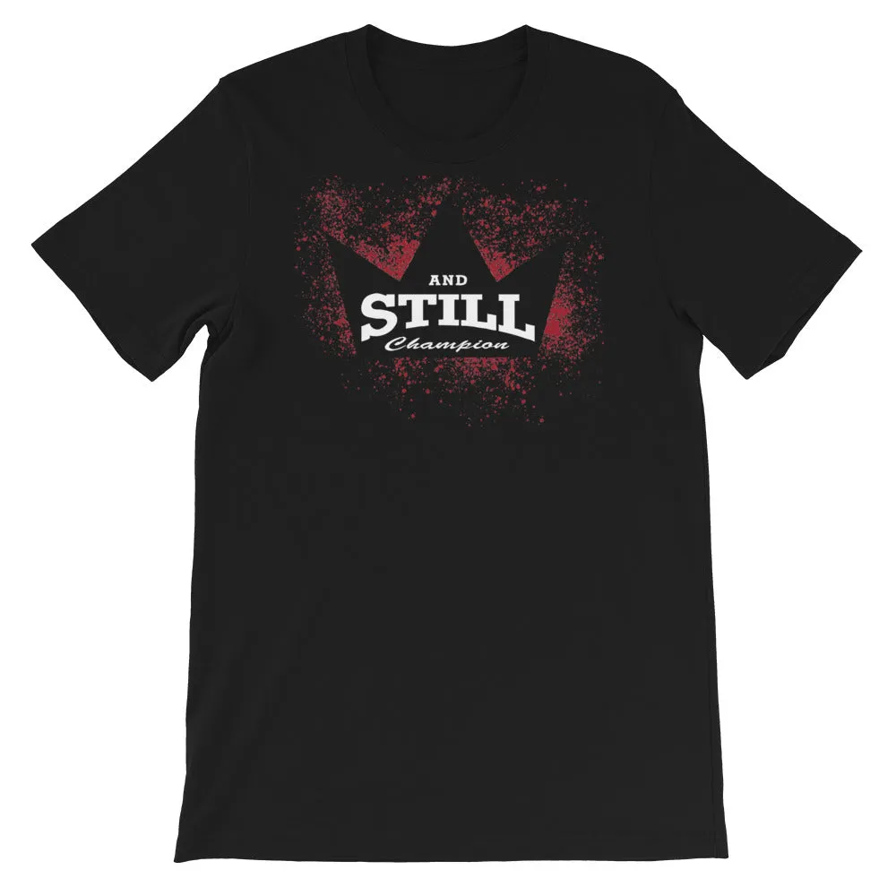 And Still Champion in crown men's T-shirt with ASC logo on back label