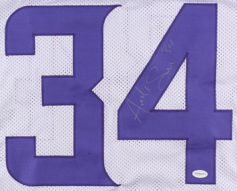 Andrew Sendejo Signed Minnesota Vikings White Jersey (TSE Holo) Strong Safety