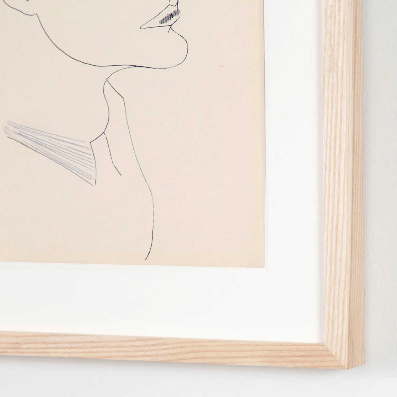 ANDY WARHOL "PROFILE OF A MAN (TONY)" DRAWING, 1950s
