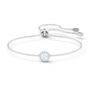 Angelic Bracelet, Round, White, Rhodium Plated