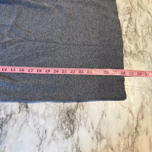 ANN TAYLOR Cashmere Gray Drape Neck Sweater