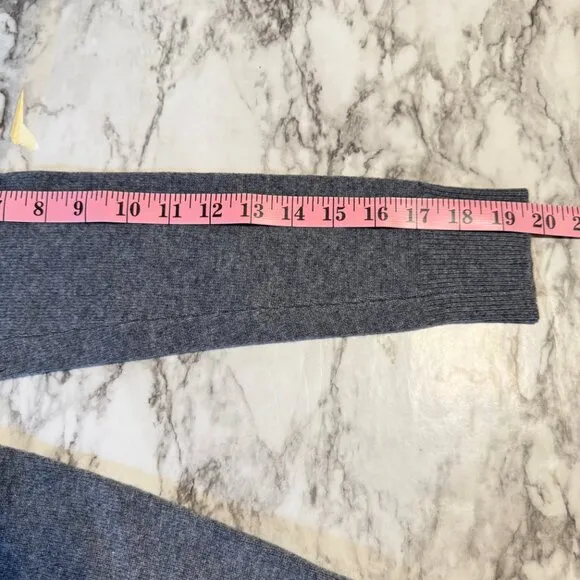 ANN TAYLOR Cashmere Gray Drape Neck Sweater