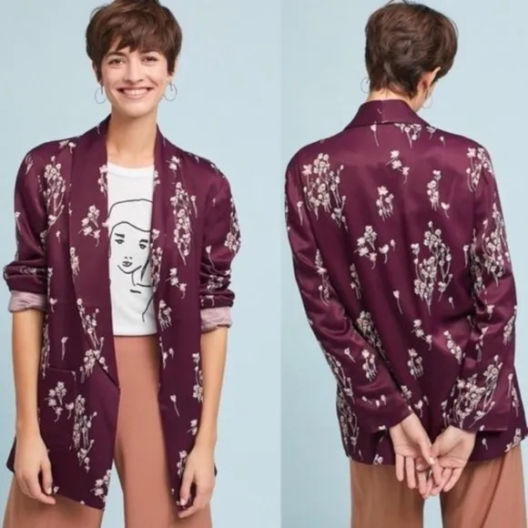 Anthropologie Ett:twa Floral Blazer