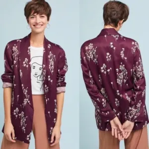 Anthropologie Ett:twa Floral Blazer