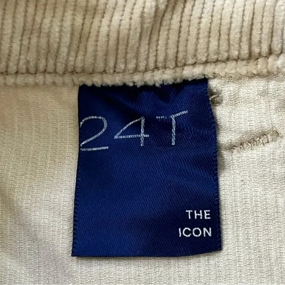 Anthropologie Pilcro Icon Flare Corduroy Pants Jeans Lowrise Cream Size 24T New