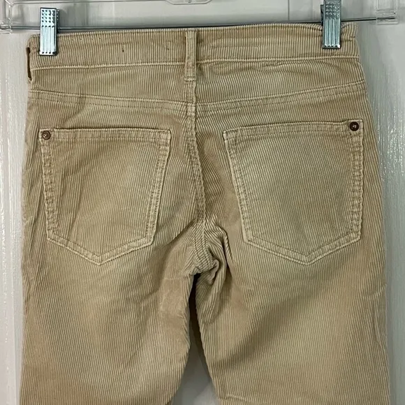 Anthropologie Pilcro Icon Flare Corduroy Pants Jeans Lowrise Cream Size 24T New