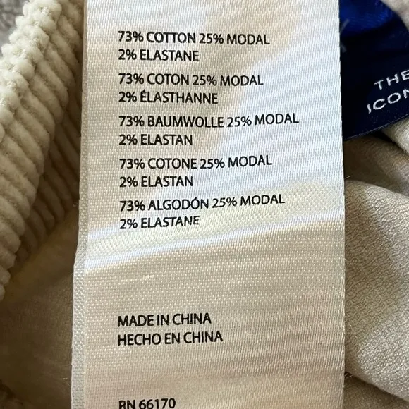 Anthropologie Pilcro Icon Flare Corduroy Pants Jeans Lowrise Cream Size 24T New
