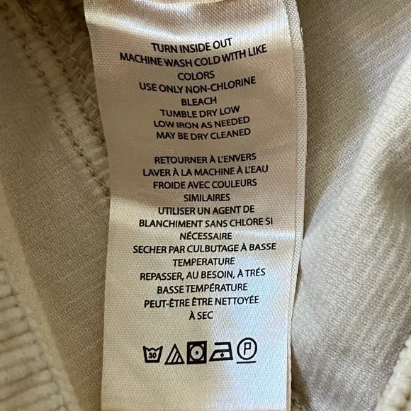 Anthropologie Pilcro Icon Flare Corduroy Pants Jeans Lowrise Cream Size 24T New