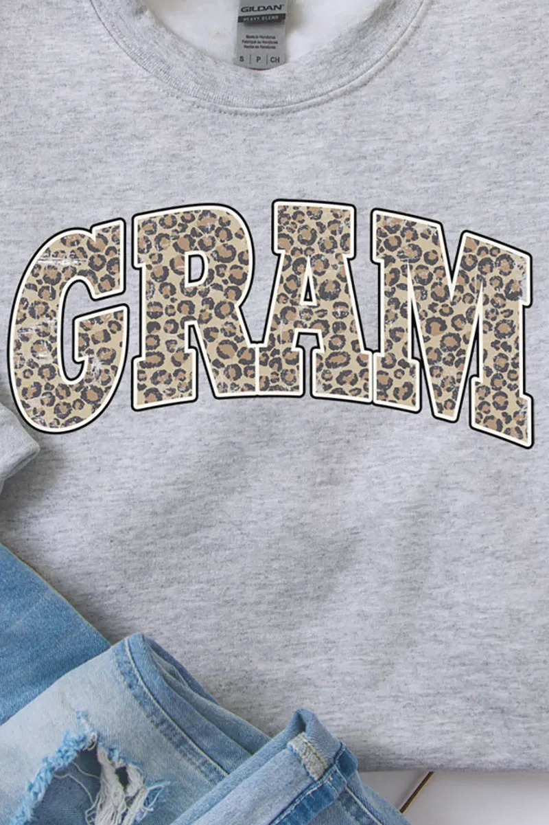 Arched Gram Leopard Heavy-weight Crew Sweatshirt