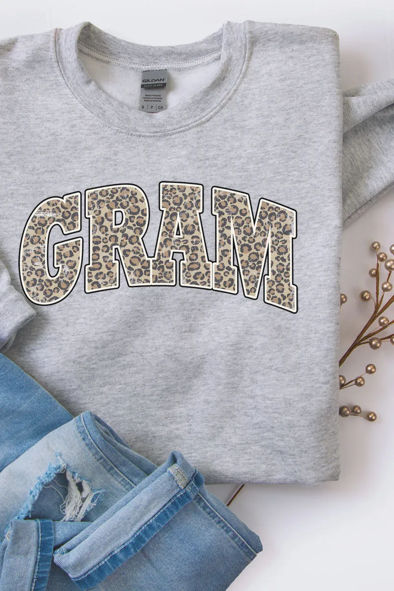 Arched Gram Leopard Heavy-weight Crew Sweatshirt