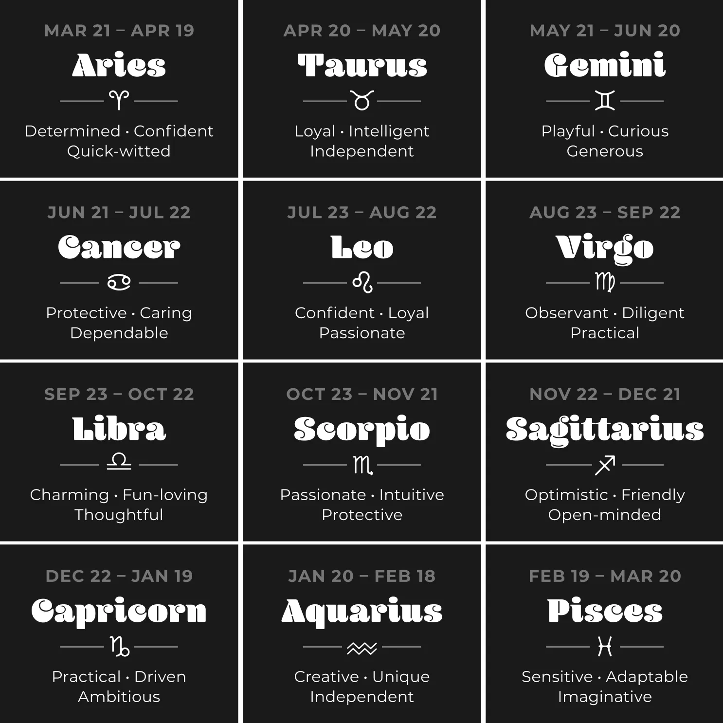 ARIES ZODIAC HAT (BLACK)